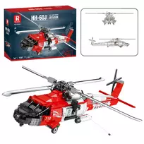 Lean Toys KONSTRUKCINIS RINKINYS HH-60J JAYHAWK GELBĖJIMO SRAIGTASPARNIS 1137 DETALIŲ
