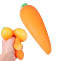 Kawaii Carrot Squishy Toy Soft Slow Rising Simulation Vegetable Stress Relief Fidget Toys for Kids Adults Decompression Gift