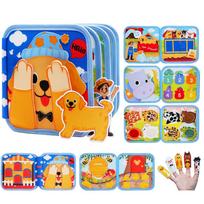 Montessori Felt Busy Book, Busy Board for 1+ Year Old, Toddler Airplane Travel Toys, Educational Learning Activity Books, Girl &
