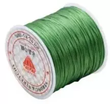 Elastingieij siūlai Nr. 70 karoliukų vėrimui RainBow® VERA V70 60 m, spalva žalia