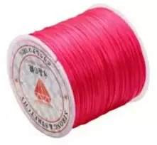 Elastingieij siūlai Nr. 70 karoliukų vėrimui RainBow® VERA V70 60 m, spalva rožinė
