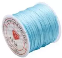 Elastingieij siūlai Nr. 70 karoliukų vėrimui RainBow® VERA V70 60 m, spalva žydra