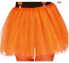 Fiesta Neoninės oranžinės spalvos tiulio sijonas, 40 cm