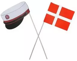 Scanseason As Studento kepurė ir vėliavėlė ant pagaliuko, raudona