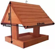 Medinė paukščių lesyklėlė 24cm