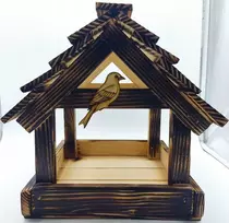 Tvirta medinė lauko paukščių lesyklėlė 35CM