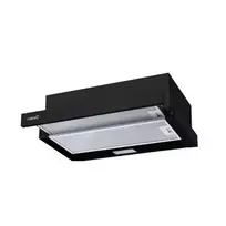 Gartraukis CATA | Hood | TFB-5160 BK | Telescopic | Energy efficiency class C | Plotis 59.5 cm | 300 m³/h | Mechanical control | LED | Juodas