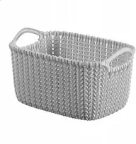 Curver krepšys megztas XS stačiakampis 3L 25x18x14cm šviesiai pilkas