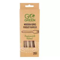 Gogreen Medinės šakutės, 20 vnt.