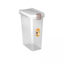 Stefanplast Talpykla naminių gyvūnėlių maistui laikyti 10kg 25L 39x24x51cm permatoma balta