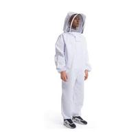 Patobulintas baltas bičių laikytojo apsauginis kostiumas - Vienos dalies su skirstymu Anti-Bee dizainas Sheepskin Gloves XXXL