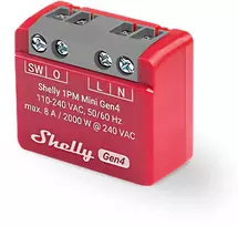 Shelly 1PM Mini Gen4 1 kanalo relė 8A (WiFi, Bluetooth, Zigbee, Matter)
