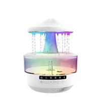 Cloud Rain Droplets Ultrasonic Humidifier With Bluetooth Speaker For Bedroom Relaxation