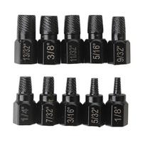 10Pcs Screws Bolt Bolt Extractor Disassemble Screw Remover Set Screw Extractor Kit  Drill Bit Set black-10pcs/set juoda