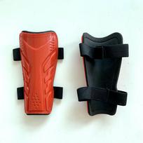 Children's Double Row Shin Guards, Thickened Durable Knee Protection for Football Training and Competitions raudona