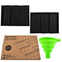 Kitchen drawer stepped seasoning rack set, spices, condiments, bottle and jar storage 1