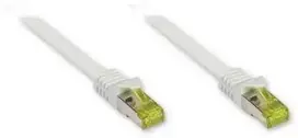 „Good Connections“ RJ45 komutacinis kabelis su Cat.7 žaliu kabeliu ir apsauga nuo įspraudimo (RNS®), S / FTP, PiMF, be halogenų, 600MHz, OFC, Baltas, 50m, ® (8070R-500W)