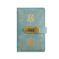 Refillable Budget Binder with Lock PU Leather Planner Organizer  New Year's Gift mėlyna