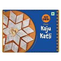 GO DESi Klasikinis Kaju Katli - 200/180 gramų | Jokių dirbtinių kvapiklių | Sodrus, riešutų skonis | Saldainiai | Mithai
