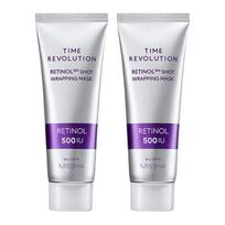 MISSHA Time Revolution Retinol 500 Shot Wrapping Mask 80ml x 2ea Firming & Lifting Peel-Off Mask
