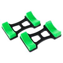 Green Dumbbell Storage Rack Pair for Home Fitness - Compact Holder for Men and Women