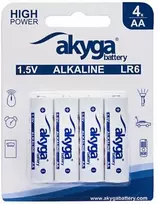 AA (LR6) šarminė Zn-MnO2 baterija - 1.5V/3050mAh - Akyga AKY2068 - lizdinė plokštelė - 4 vnt.