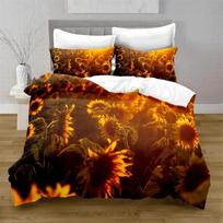 Sunflower Duvet Cover Set Yellow Flowers Lush Sunflowers In The Field Bedding Set Microfiber Botanical Floral Print Quilt Cover 135x200cm