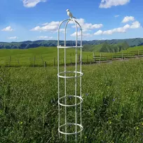 Metalinė atrama vijokliniams augalams, 210 cm, balta