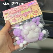 Soft Cat Paw Taba Squishy Fidget Toy Cute Cat Paws Squeeze Toys Slow Rebound Decompression Toy Anti Stress Kids Adults Toys violetinė