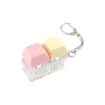 Relaxing DIY Keyboard Fidget Keychain Keycap Keys Button Clicker Toy Relief Stress 2/4/9 Keys Pinch Toy Kids