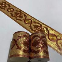 10 metrų auksinės prabangios PVC 3D vandeniui atsparios plytelių lipdukai Sienos juosta svetainei Sienos kraštinės lipdukai 8 cm Grindjuostė