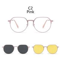 3 in 1 Goggles Men Magnetic Clip On Eyeglasses Metallic Frame Optical Prescription Eyeglass Magnet Eyeglasses Clips SHOW AS PICTURE