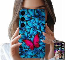 Etui Do Samsung Galaxy S24 Fe - Niebieskie Motylki, Motyl, Kobiece Wzory