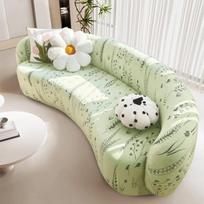Formos sofos apsauga, tampri, pusapvalė, lenkta sofos užvalkalas, minkštas, lapų rašto, modulinių sofų slipcover, svetainei S-90-140cm