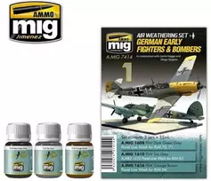 AMMO by MIG Jimenez AMMO MIG Panel Line Wash rinkinys vokiečių ankstyviems lėktuvams 7414