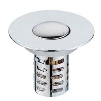 Bathroom Sink Drain Plugs with Push Button Operation Odor Prevention Filter Steel Hair Catcher Not Clog Design for Home