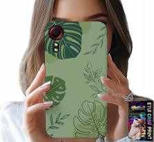 Etui Do Samsung Galaxy Xcover 7 - Zielone Liście Roślinne Wzory Plecki