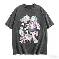 Zenless Zone Zero Washed Tshirt personality Clothes NewModel Anime Tshirt Breathable Year round clothing Plus Size Unisex tee L