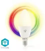 Nedis WIFILRC10E14 lampa LED Mėlyna, Žalias, Raudona, Baltas 4,9 W E27 F