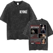Beyonce Cowboy Carter Tour  Album Graphic T Shirts Unisex Women Aesthetic Vintage Washed Short Sleeve Tshirt Hip Hop Clothing S