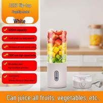 Portable USB Rechargeable Glass Juicer Blender with Power Display balta