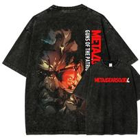 Metal Gear Solid  Sons of Liberty Washed Tshirt Oversized Unisex Year round clothing personality Clothes Streetwear Trendy tee M