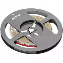 GTV Blykstės juosta 2835MW, 300 šiltų baltų LED, 3,8W/m, be gelio 8mm, 5m ritinėlis, 12V