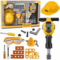 Lean Toys Vaikų mechaniko įrankių rinkinys su pneumatiniu plaktuku