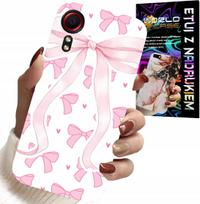Etui Do Samsung Galaxy Xcover 5 - Różowe Wstazki Wstązka Modne Wzory Case