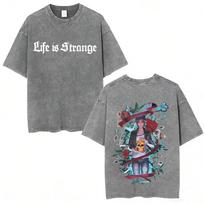 Washed Vintage Game Life Is Strange Graphic Tshirt Men Women Player Casual Retro Short Sleeve Male Ocollar Oversized T Shirts S