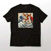 XXXG-01 Gundam Heavyarms in the Great Wave off Kanagawa Anime Graphic Art Tee M