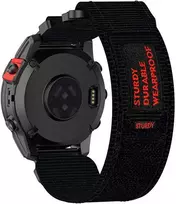 4Wrist Velcro dirželis, skirtas „Garmin“ 20 mm laikrodžiui – juodas