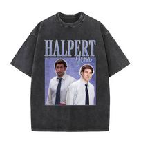 The Office Dunder Mifflin Dwight Washed Tshirt Tv Show Scranton The Electric City T Shirts Mens Gothic Rock Vintage TShirts S