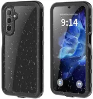 Oem Vandeniui atsparus dėklas SHELLBOX A16 skirtas Samsung Galaxy A16 juodos spalvos